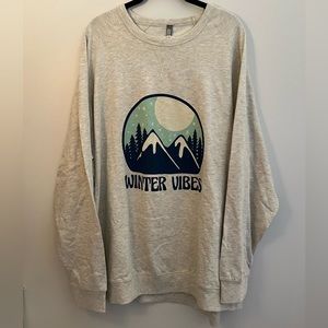 Winter Vibes Crewneck Sweatshirt Size 3XL NWT